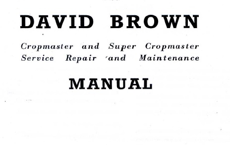 Cropmaster Service Manual Cropmaster Service Manual