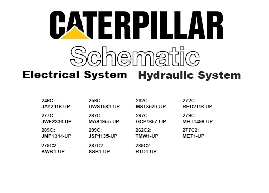 Caterpillar Cat 246c Thru 299c Skid Steer Loaders Hydraulic And Electric Schematic Manual Service Manual Download