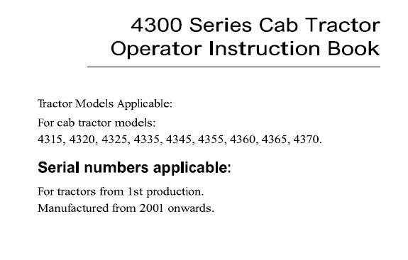 Massey Ferguson 4345 Service Manual