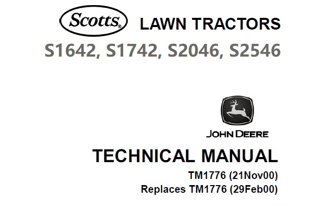 John Deere S1642, S1742, S2046, S2546 Limited Edition Scotts Lawn