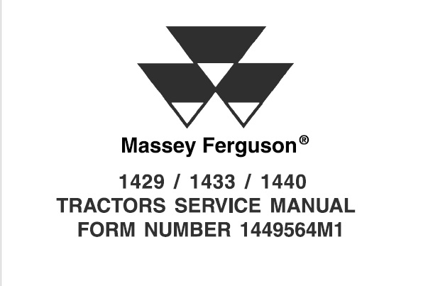 Massey Ferguson 1429 / 1433 / 1440 Tractors Service Repair M