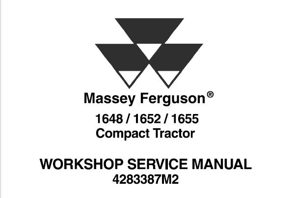 Massey Ferguson 1648 1652 1655 Compact Tractors Workshop Service Manual Service Manual Download