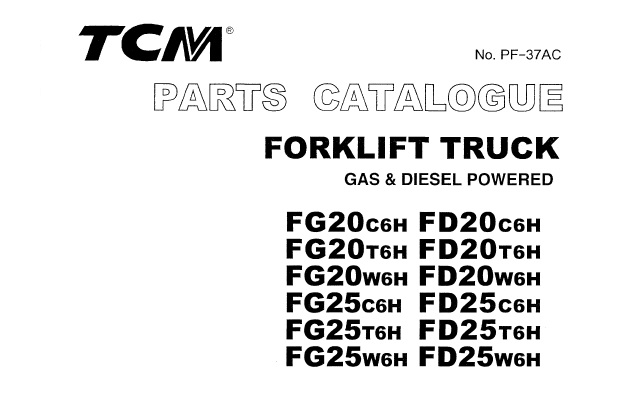 TCM FG20C6H, FG20T6H, FG20W6H, FG25C6H, FG25T6H, FG25W6H, FD20C6H