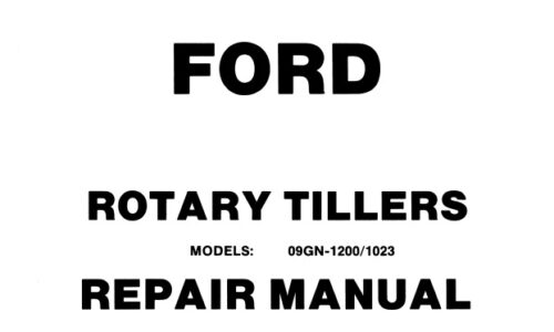 Ford 3HP & 5HP Chain Drive Rotary Tiller Service Repair Manual