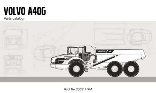 Volvo A40G Articulated Dump Truck Parts Manual
