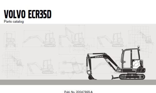 Volvo ECR35D Excavator Parts Manual