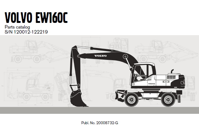 Volvo EW160C Wheel Excavator Parts Manual