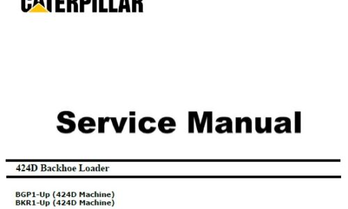 Caterpillar Cat 424D (BGP, BKR, non Engine) Service Manual