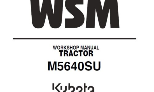 Kubota M5640SU Tractor Workshop Manual