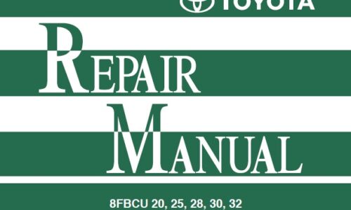 Toyota 8FBCU20-32, 8FBCHU25 Forklift Service Repair Manual