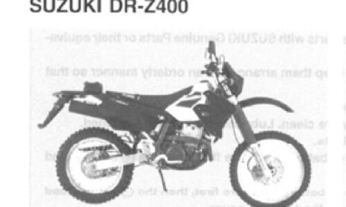 2000-2007 Suzuki DR-Z400 Motorcycle Service Manual