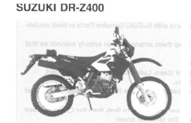 2000-2007 Suzuki DR-Z400 Motorcycle Service Manual