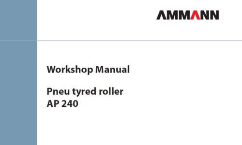 Ammann AP240 Pneu Tyred Roller Service Workshop Manual