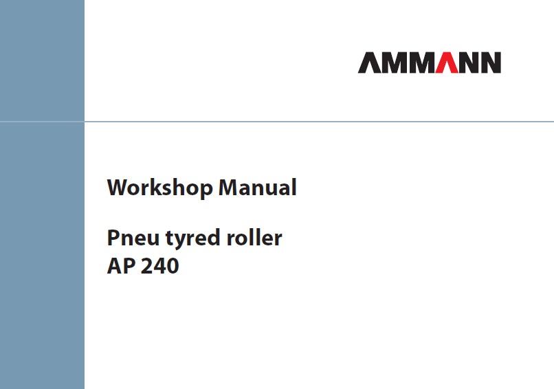 Ammann AP240 Pneu Tyred Roller Service Workshop Manual