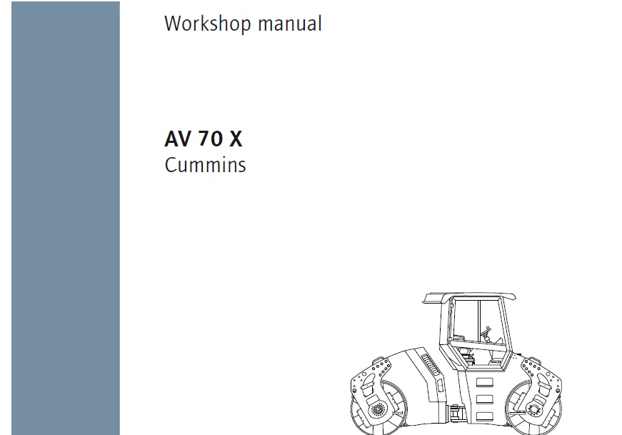 Ammann AV70X Articulated Tandem Roller Service Repair Manual