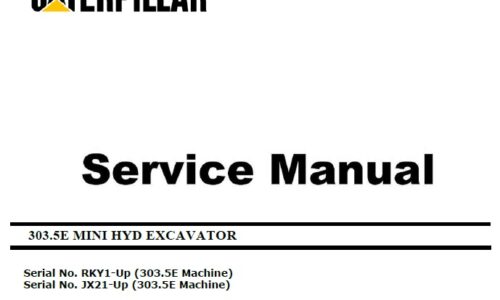 Cat 303.5E (RKY, JX2, C1.8) MINI Excavator Service Manual