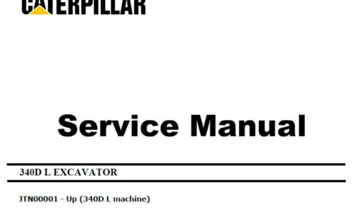 Caterpillar 340D L (JTN, C9) Excavator Service Repair Manual