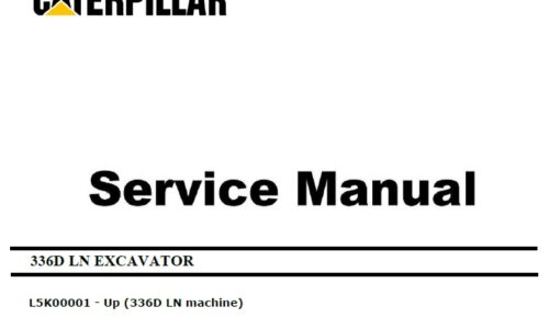 Caterpillar Cat 336D LN (L5K, C9) Excavator Service Manual