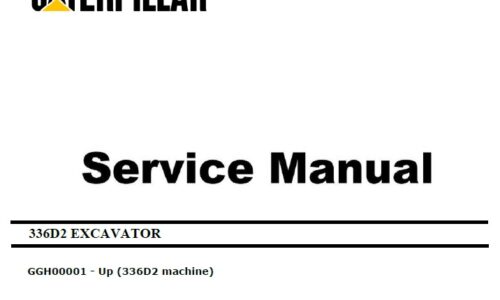 Caterpillar Cat 336D2 (GGH, C9) Excavator Service Manual