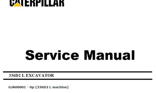 Caterpillar Cat 336D2 L (GJA, C9) Excavator Service Manual
