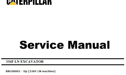 Caterpillar Cat 336F LN (RBC, C9.3) Excavator Service Manual