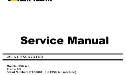 Caterpillar Cat 350-A L (9FL, 3306) Excavator Service Manual