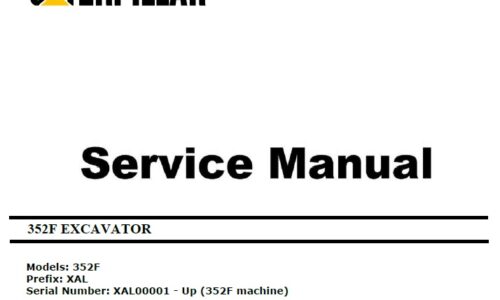 Caterpillar Cat 352F (XAL, C13) Excavator Repair Manual