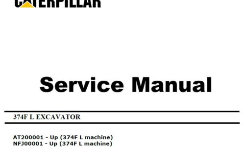 Caterpillar Cat 374F L (AT2, NFJ, C15 Engine) Hydraulic Excavator Service Repair Manual