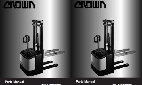 Crown WE2000, WS2000 Series Forklift Parts Manual