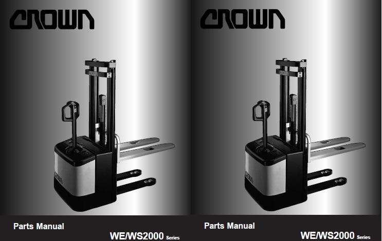 Crown WE2000, WS2000 Series Forklift Parts Manual