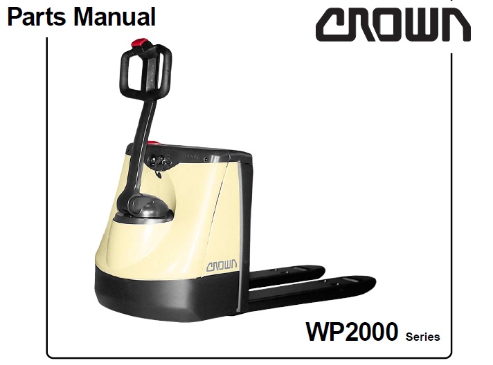 Crown WP2000 Series Forklift Parts Manual