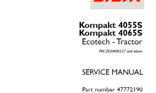 Steyr Kompakt 4055S, 4065S Ecotech Tractors Service