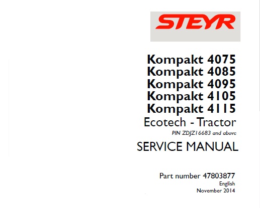 Steyr Kompakt 4075, 4085, 4095, 4105, 4115 Ecotech