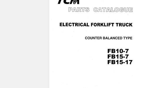 TCM FB10-7, FB15-7, FB15-17 Electrical Forklift Parts Manual