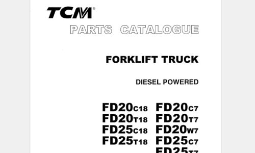 TCM FD20C18-FD25W7 Diesel Powered Forklift Parts Catalogue