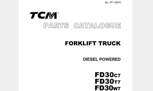 TCM FD30C7, FD30T7, FD30W7 Diesel Forklift Parts Catalog