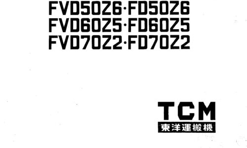 TCM FD60Z5, FD70Z2, FD50Z6 Forklift Truck Parts Manual