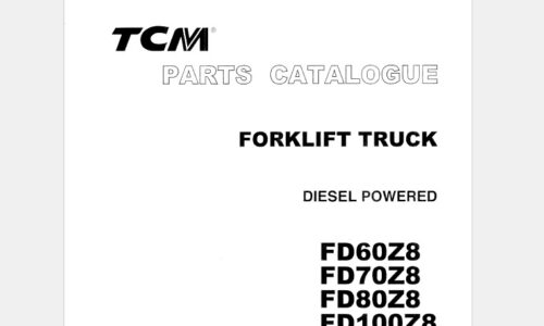 TCM FD60Z8, FD70Z8, FD80Z8, FD100Z8 Forklift Parts Catalogue