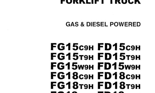 TCM FG15C9H - FD18W9H Gas & Diesel Forklift Parts Catalogue