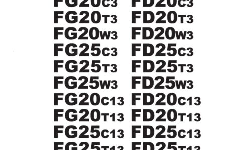 TCM FG20C3- FD25T13 Gas & Diesel Forklift Parts Catalogue