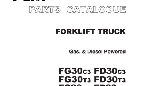 TCM FG30C3 - FD30W3 Gas & Diesel Forklift Parts Catalogue