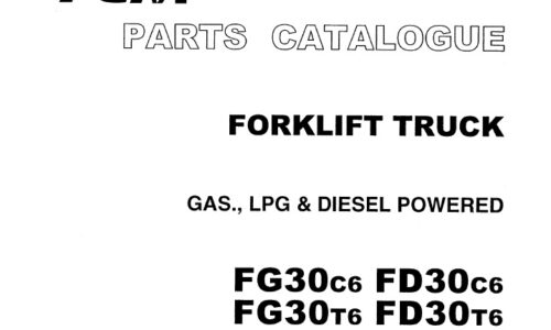 TCM FG30C6 - FD30W6 Gas & Diesel Forklift Parts Catalogue