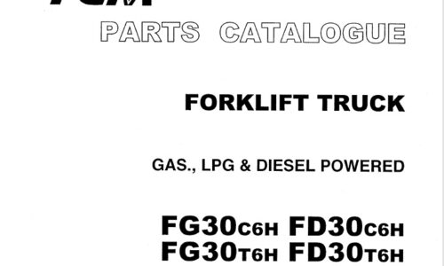 TCM FG30C6H - FD30W6H Gas & Diesel Forklift Parts Catalogue