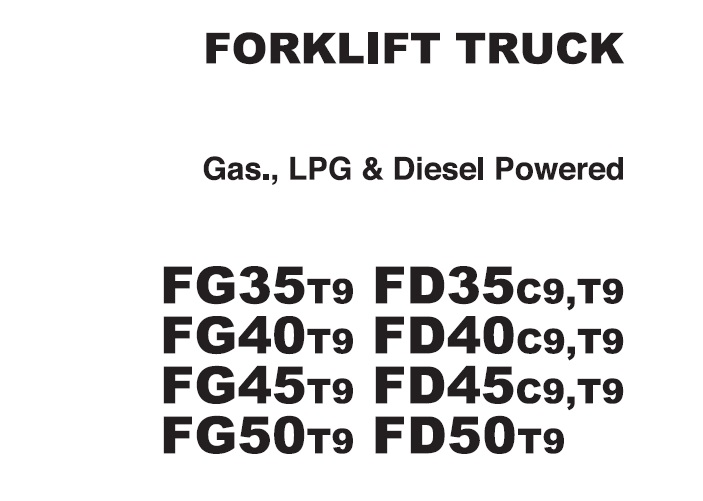 TCM FG35T9-FD50T9 Gas & Diesel Forklift Parts Catalogue