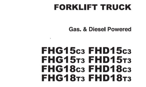 TCM FHG15C3-FHD18T3 Gas Powered Forklift Parts Catalogue