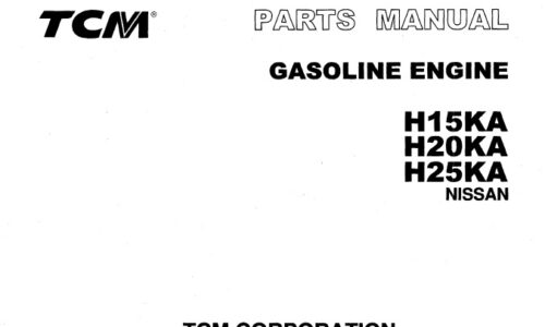 TCM FHG35N9, FHD35Z9, FHG36N9, FHD36Z9 Forklift Parts Manual