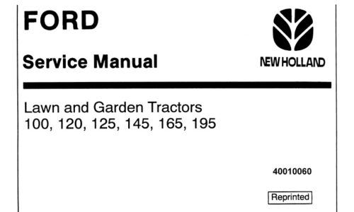 Ford 100, 120, 125, 145, 165, 195 Tractors Service Manual