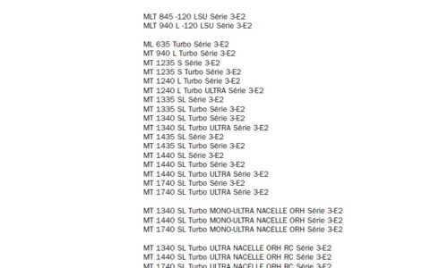 Manitou ML635, MLT845 to MT1740 Serie 3-E2 Repair Manual