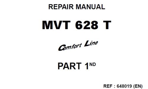 Manitou MVT 628 T Telescopic Handler Service Repair Manual