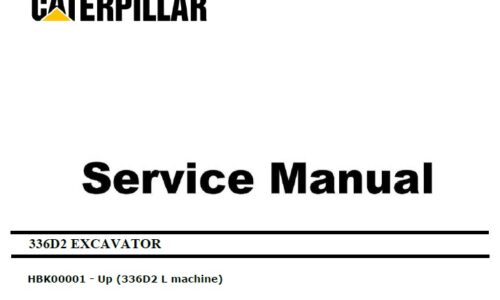 Caterpillar Cat 336D2 L (HBK, C9) Excavator Service Manual